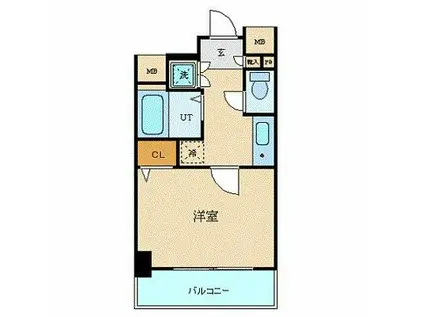 シンシア蒲田ステーションプラザ(1K/2階)の間取り写真