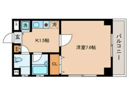 エスポワール・トキワ(1K/1階)の間取り写真