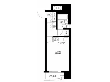 ヒューマンアール(1K/3階)の間取り写真