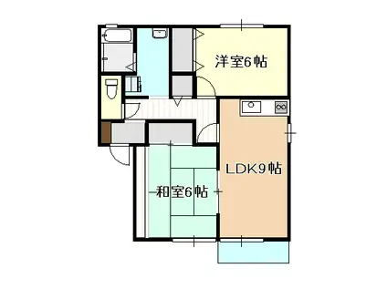 プレズント(2LDK/1階)の間取り写真