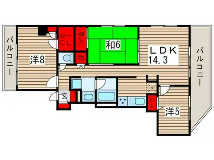 リーベスト西千葉(3LDK/2階)の間取り写真