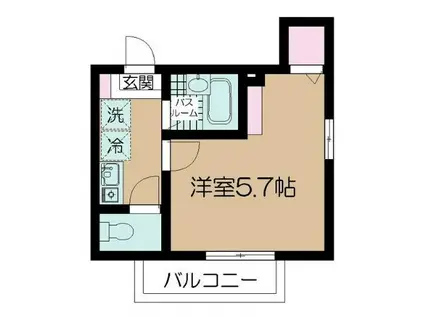 フェリーチェ高円寺(1K/3階)の間取り写真