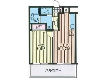ライフイン木月(1LDK/1階)の間取り写真