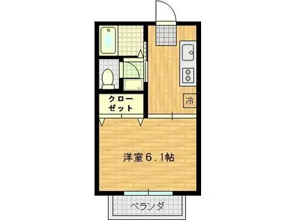 セピアコート(1K/2階)の間取り写真