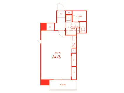 パンタシアII(ワンルーム/7階)の間取り写真