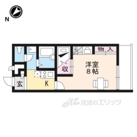レオパレスEFINI Ⅰ(1K/3階)の間取り写真
