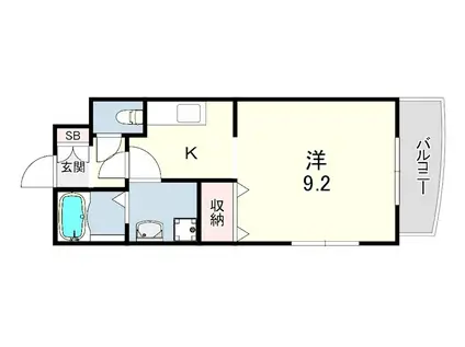 ハイトピア神戸北Ⅰ(1K/1階)の間取り写真