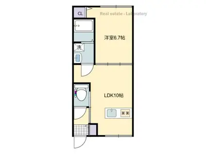 UNO PALLAZO(1LDK/2階)の間取り写真