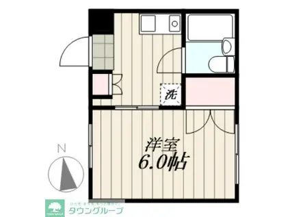 カーサ・ケルクス(1K/2階)の間取り写真