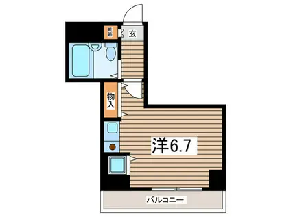 ソリスト綱島(ワンルーム/3階)の間取り写真
