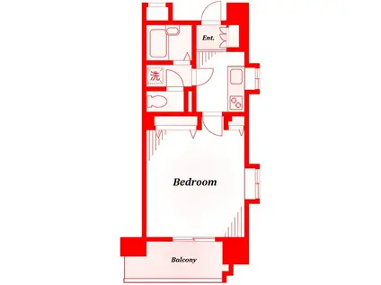 オリーブスクエア(1K/2階)の間取り写真