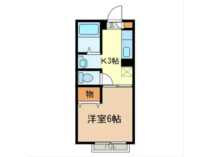 グレイスコート(1K/2階)の間取り写真