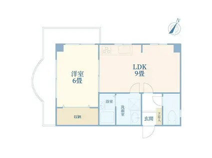 プリンス青葉台(1LDK/2階)の間取り写真