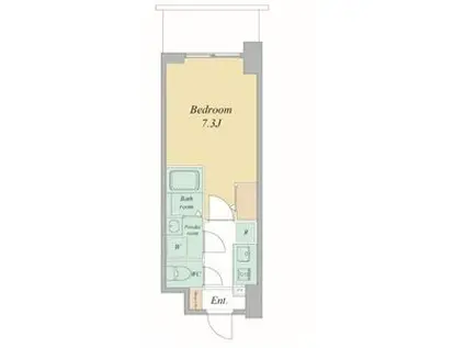 エスリードレジデンス大阪谷町ザ・マークス(1K/4階)の間取り写真