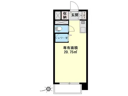 西新宿ローヤルコーポ(ワンルーム/4階)の間取り写真