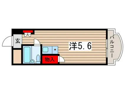 ザ・ウエスト(ワンルーム/4階)の間取り写真