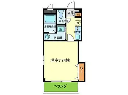 サンドレンスコート(1K/1階)の間取り写真