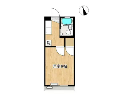 マンション三祥(1K/4階)の間取り写真