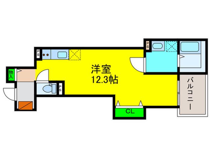 FSTYLE西取石4号館(ワンルーム/3階)の間取り写真