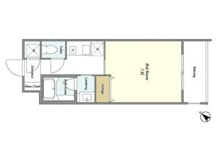 ガーデン西荻窪(1K/1階)の間取り写真