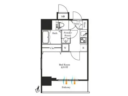 GRAN PASEO神田駅前 グランパセオ神田駅前(1K/12階)の間取り写真