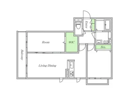 プリンスメゾン大今里(2LDK/3階)の間取り写真