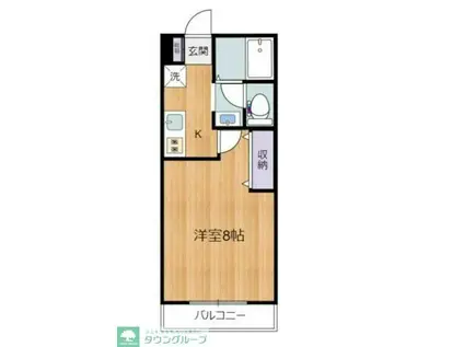 高根バンベール(1K/2階)の間取り写真