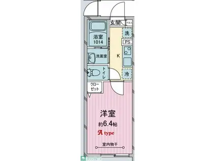 北秋津工事1号(1K/1階)の間取り写真