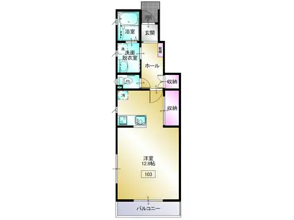 サンラファエル(1K/1階)の間取り写真