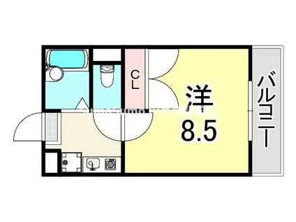 レオパレスみその(1K/2階)の間取り写真