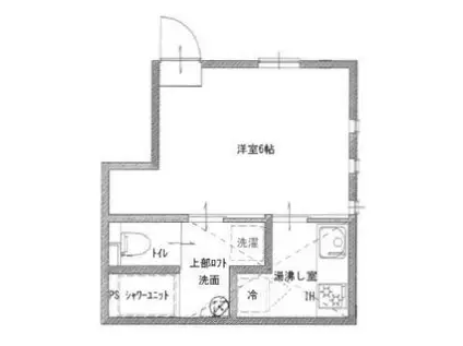 クレールBENTEN(ワンルーム/1階)の間取り写真