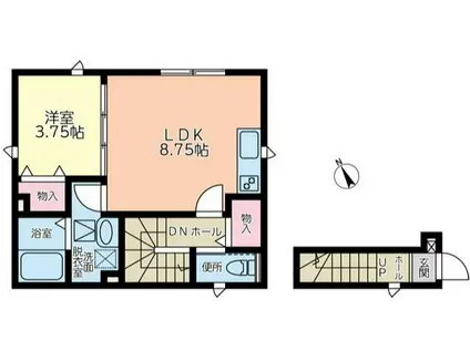 パルモア東大宮(1LDK/2階)の間取り写真