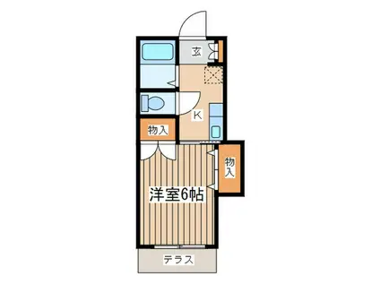 パインウエイブ(1K/1階)の間取り写真