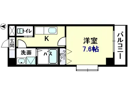 エーデルワイス本所(1K/2階)の間取り写真