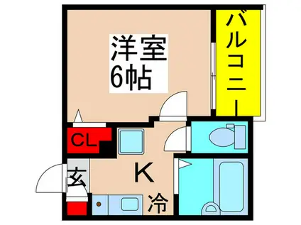 TATERU APARTMENT 足立区梅田4丁目(1K/1階)の間取り写真