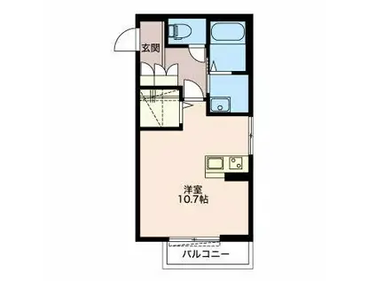 プレミアム・ベレオ(ワンルーム/3階)の間取り写真