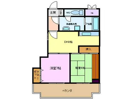 K2KITANO(2DK/6階)の間取り写真