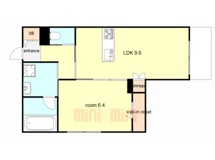 HEBEL MAISON 塚口(1LDK/1階)の間取り写真