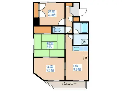 トリム平岸(3DK/4階)の間取り写真