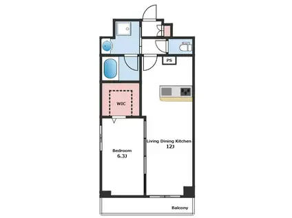 THE ROKUSEI サウス(1LDK/1階)の間取り写真