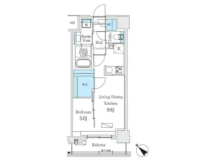 URBAN BREEZE 巣鴨(1LDK/5階)の間取り写真