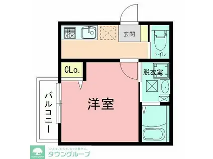 CORE BREEZE(1K/1階)の間取り写真