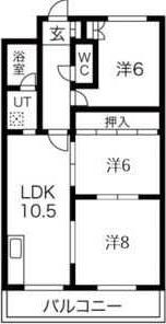 H.B NAGAKUTE(3LDK/4階)の間取り写真