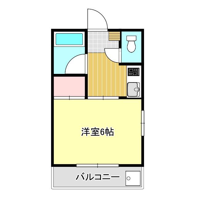 コンセール山城(1K/2階)の間取り写真