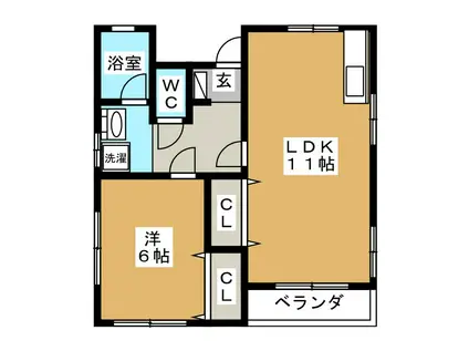 メゾン池袋本町(1LDK/2階)の間取り写真