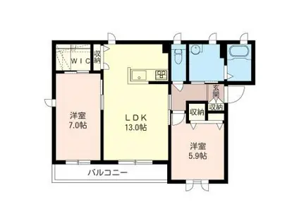 アン・シャトレ(2LDK/1階)の間取り写真