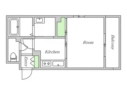 メゾン ドゥ オンズ(1K/4階)の間取り写真
