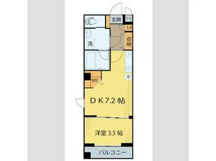 Mステイブル5番館(1DK/3階)の間取り写真