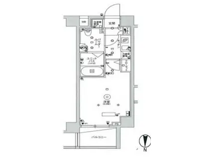 スカイコート中野沼袋(1K/4階)の間取り写真