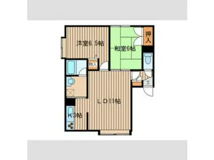 クリアリバー4・3(2LDK/3階)の間取り写真